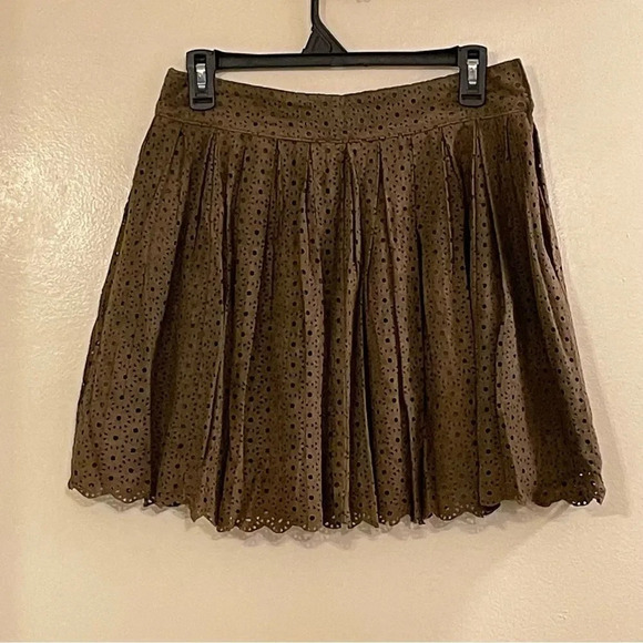 FOSSIL‎ NWOT Pleated Leather Mini Skirt - Picture 2 of 7
